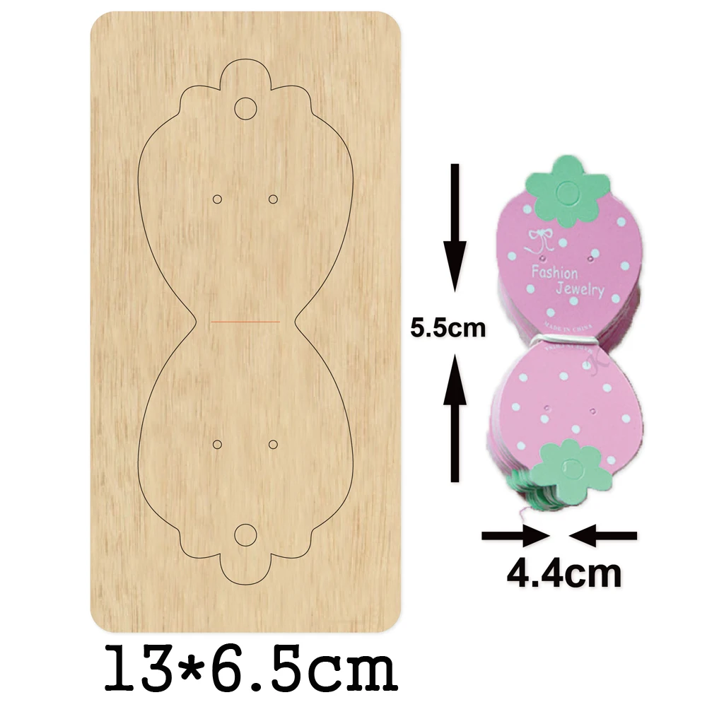

Strawberry Bow Knot Headband Headdress Cutting Mold Wood Dies For Blade Rule Cutter For DIY Leather Cloth Paper Headwear Crafts
