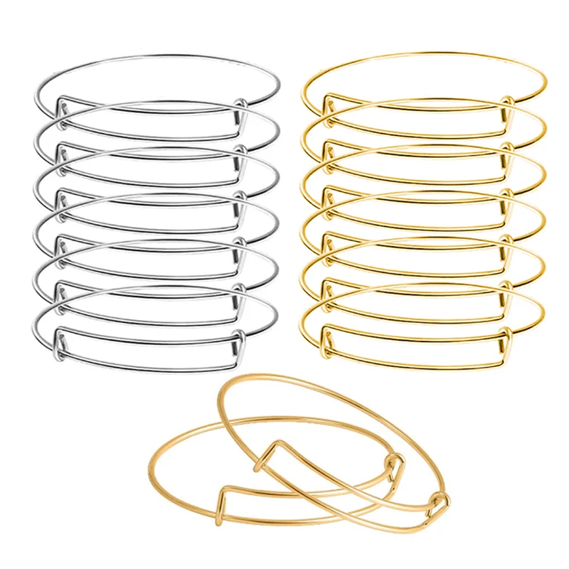 30 шт. расширяемые браслеты на запястье регулируемые из нержавеющей стали пустые