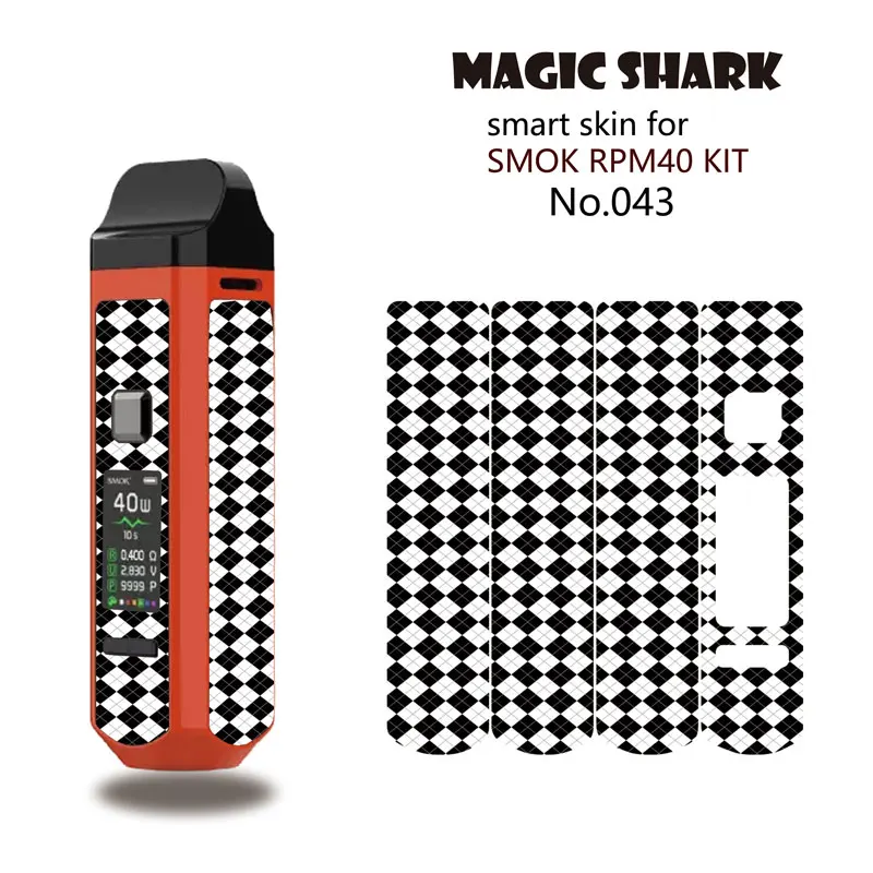 2.5D доллар роза череп Дерево Печать Vape Pod стерео чехол наклейка пленка для Smok RPM40 |