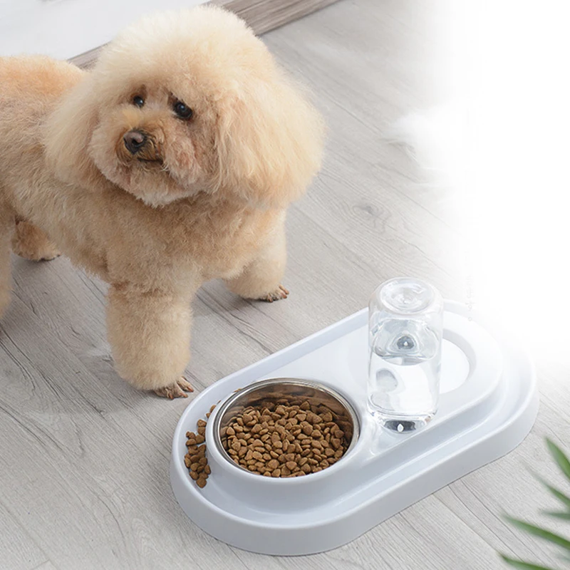 Двойная чаша для домашних животных автоматическая фоточаша кормления чаши из