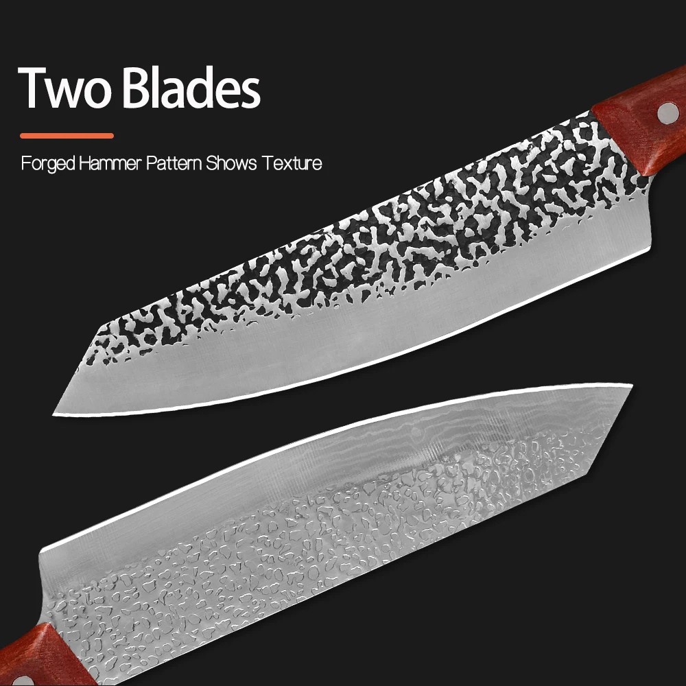 Дамасский нож из нержавеющей стали 8 дюймов мясника для кемпинга охоты сербский