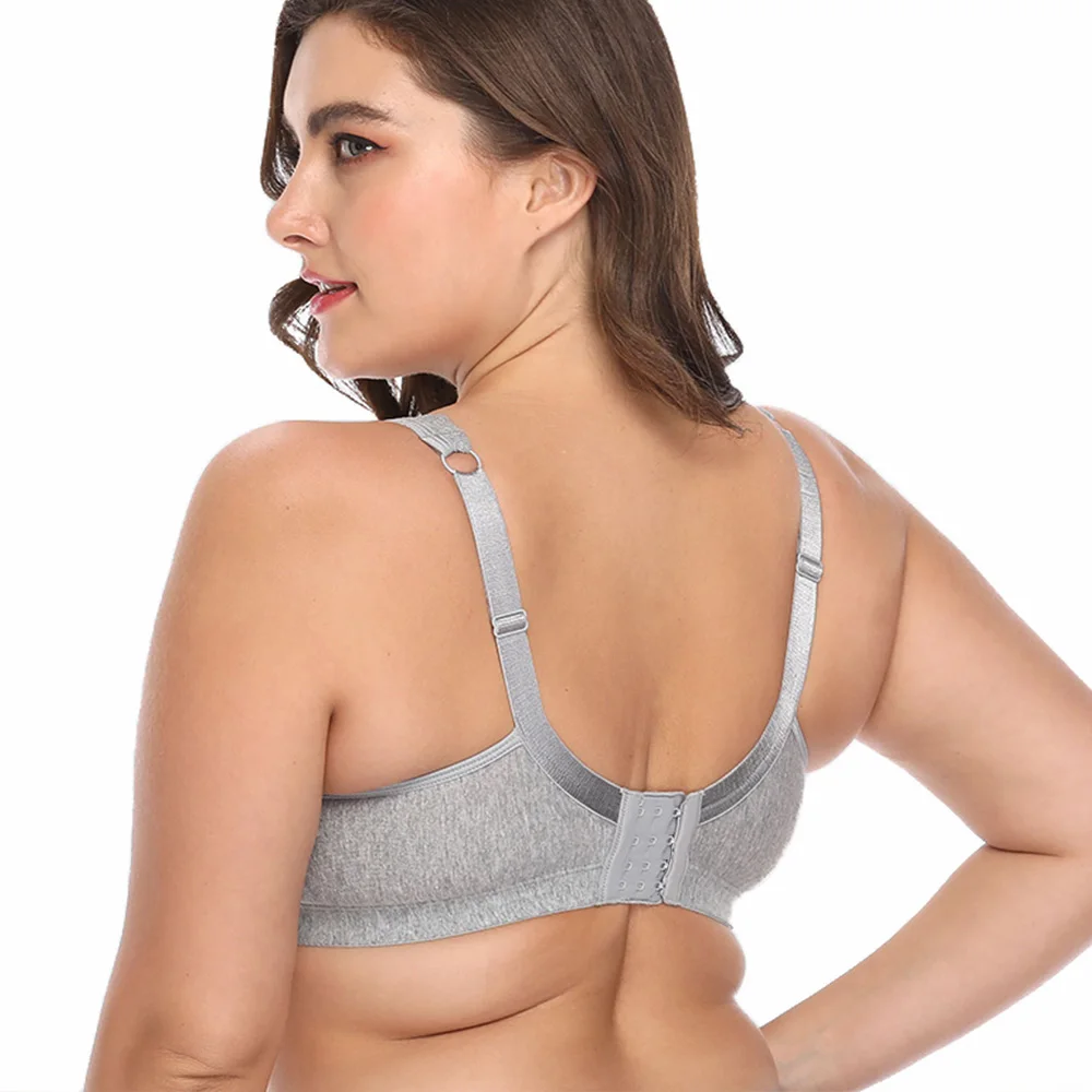 Bra Plus Size Underwear Cotton Full Large Cup Seamless Wireless Ultra-thin Women Bras Minimizer Brassiere A B C D E F