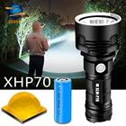 Сверхмощный светодиодный фонарик XHP70 XM-L2, уличный фонарик, тактический фонарик, USB, перезаряжаемый, водонепроницаемый фонарь