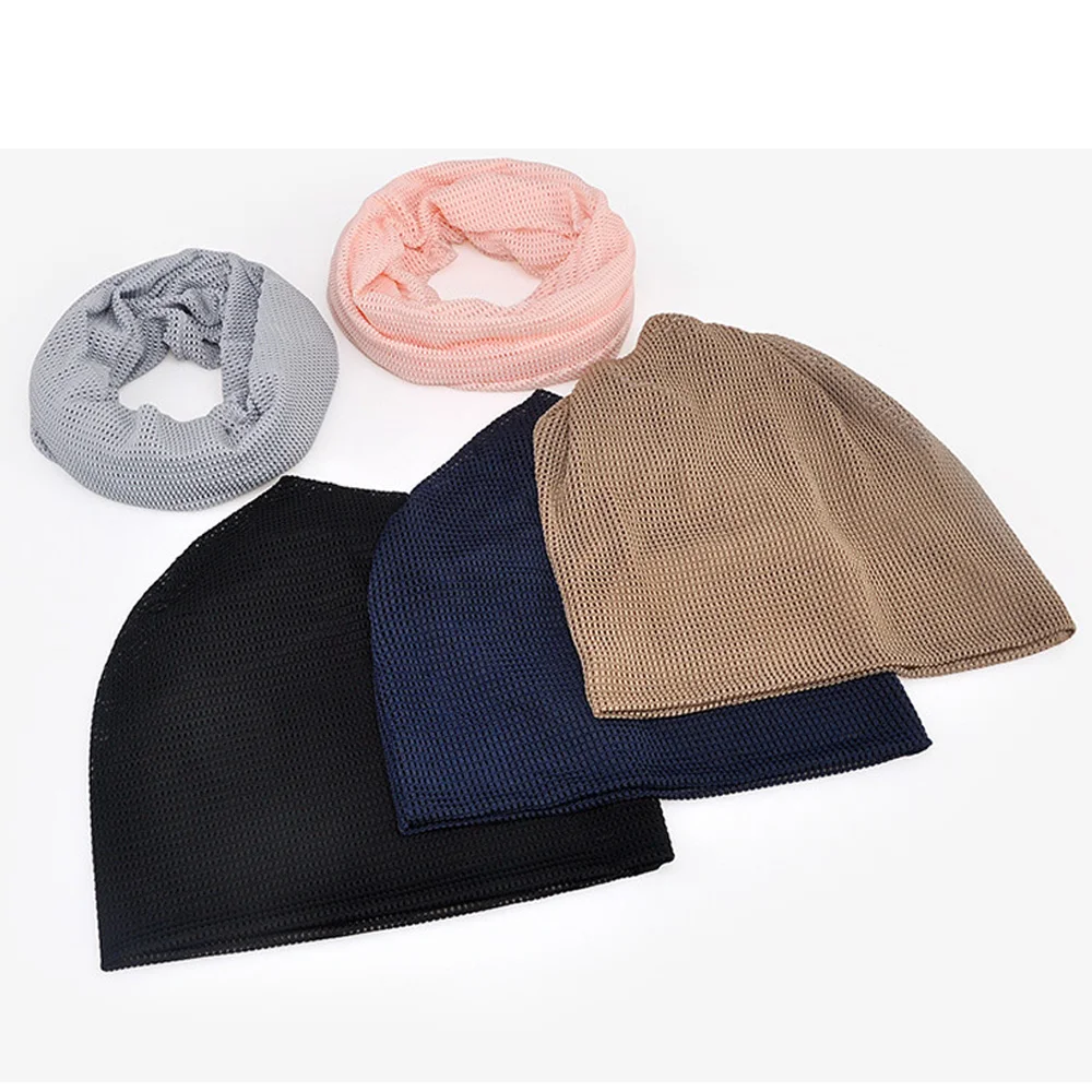 Женский многоцелевой шейный шарф однотонные шляпы мягкая шляпа тонкая дышащая
