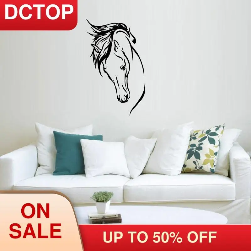 Голова стикер на стену лошадь обои животные художественные наклейки