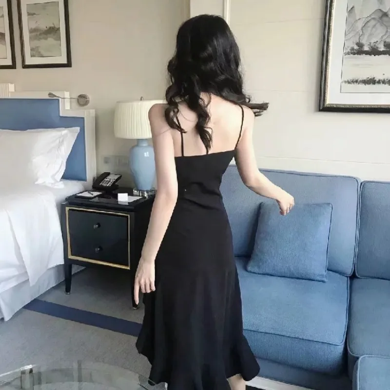 Женское элегантное вечернее платье-русалка модное белое черное пикантное платье