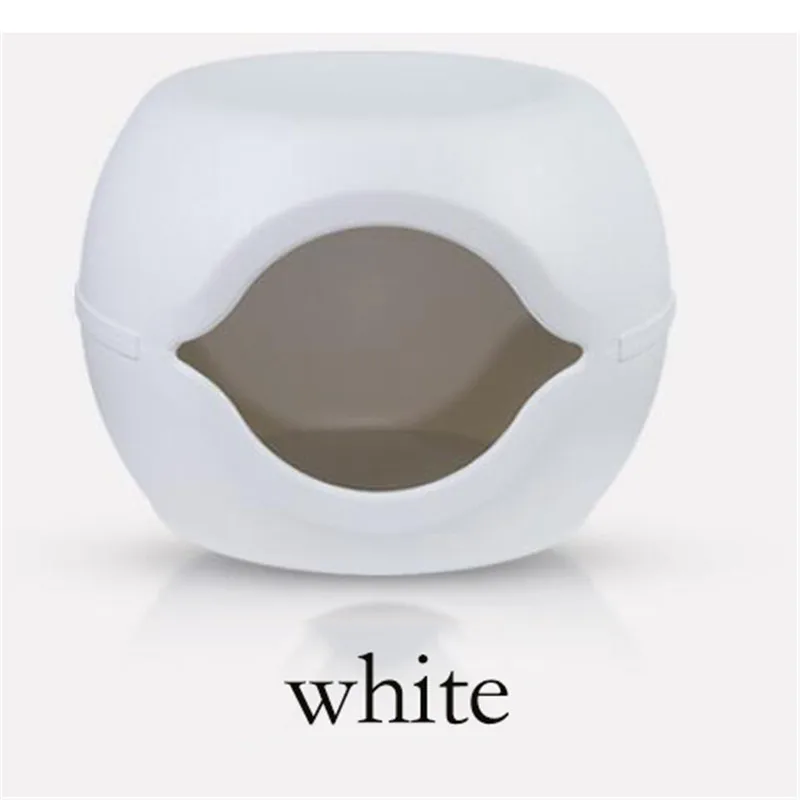 white HE, креативный, четыре сезона, сетка, красная вилла, полузакрытый пластиковый круглый табурет, вилла, подстилка, гнездо для собак и кошек - Цвет: white