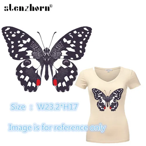Butterfly-L-05 Нашивки с изображением Микки и Минни, железные нашивки для одежды, термонаклейки для детей, детская одежда, наклейки для глажки - Цвет: Butterfly-L-05