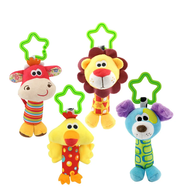Детские ручные колокольчики животные куклы мягкие плюшевые игрушки подвесная