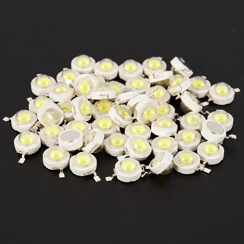 

50Pcs 1W Diode High Power Cool White Led Beads 1 Watt Lamp Chip 3V-3.4V