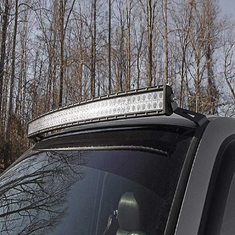 

2 Pcs Off-Road Vehicle Modified LED Light Bar Bracket & 1 Set Waterproof Windshield Winter Cover