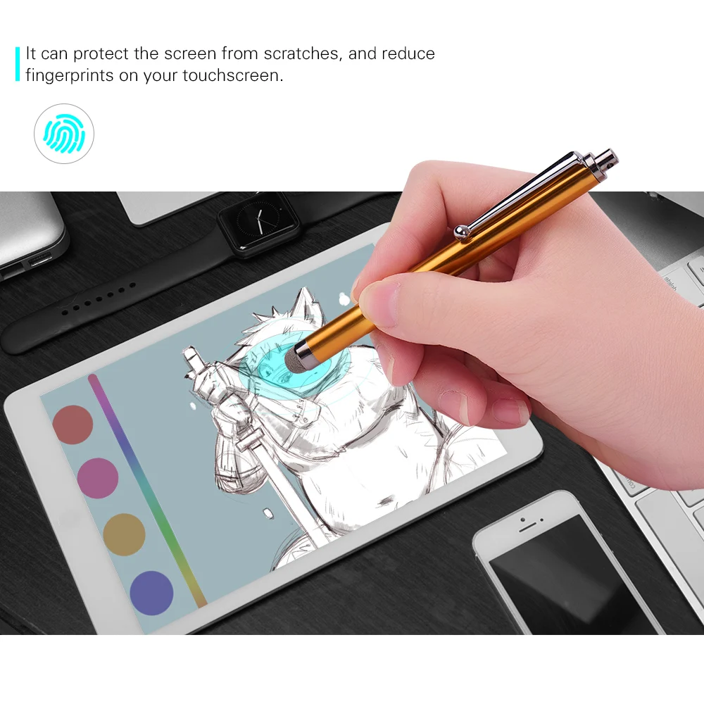 Емкостный стилус прочный универсальный сенсорный экран ручка для рисования с