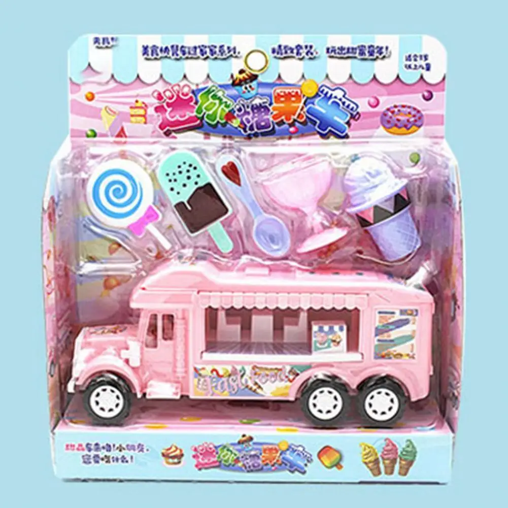 

1 Set Dessert Cart Toy Simulation Plastic Role-playing Role-playing Dessert Cart Toy Ice Cream Cart Toy for Fun
