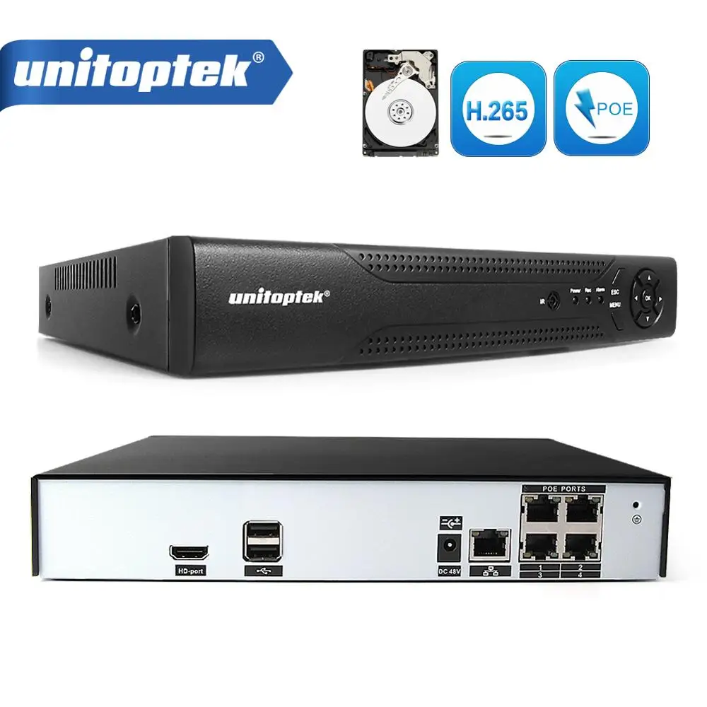 4CH 8CH 5MP CCTV NVR 48V PoE 4*5MP/8 * Мп видеонаблюдения безопасности видео рекордер ONVIF IP камера