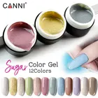 Гель-лак CANNI Sugar 5 мл в банке, Гель-лак для нейл-арта, маникюра и рисования, 12 цветов нюдового цвета