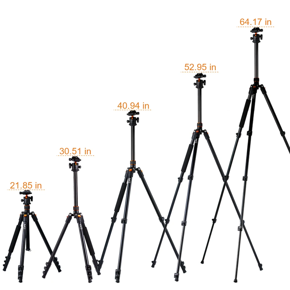 K & F Concept 64 17 дюймовый штатив для камеры DSLR портативный компактный алюминиевый с