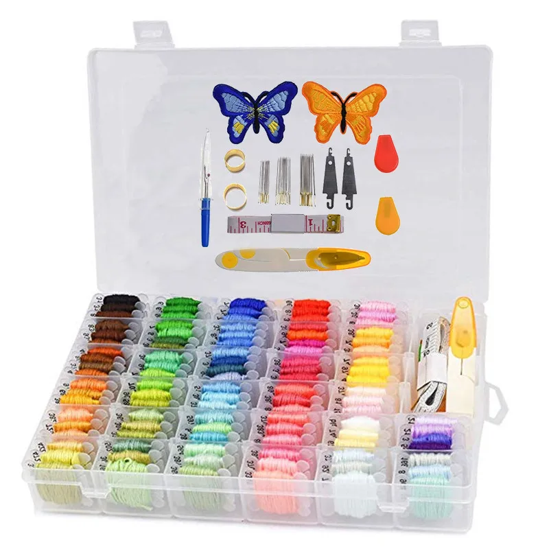 Набор нитей для вышивки 100 шт. набор рукоделия браслеты веревки крестом 41 швейные