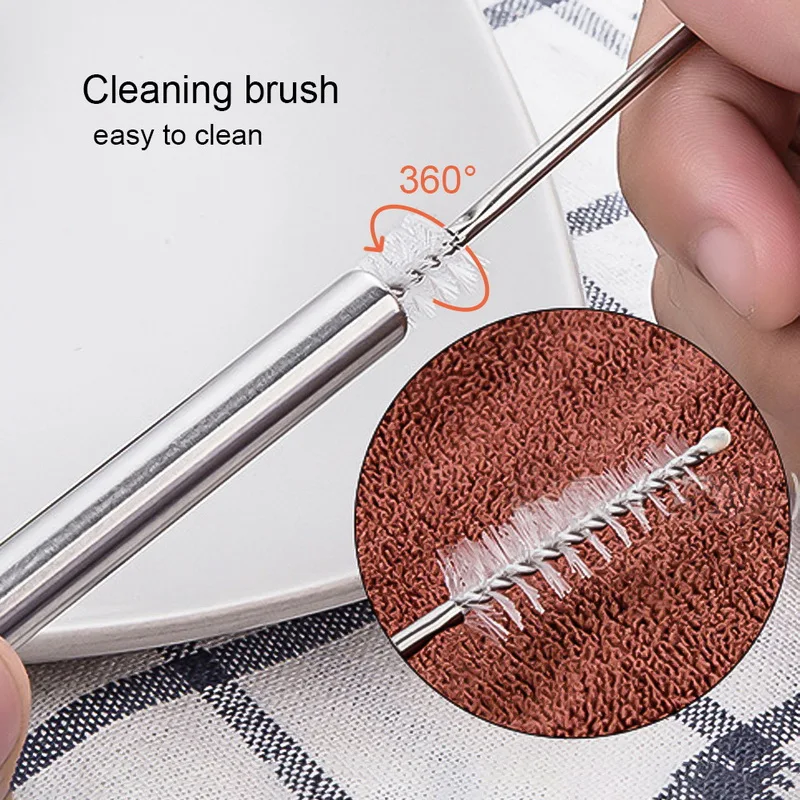 Питьевая солома многоразовые трубочки с чистящей щеткой набор Высокое качество