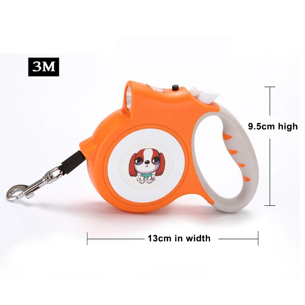 Гибкий автоматический поводок для собак Выдвижной Поводок маленьких и средних 5