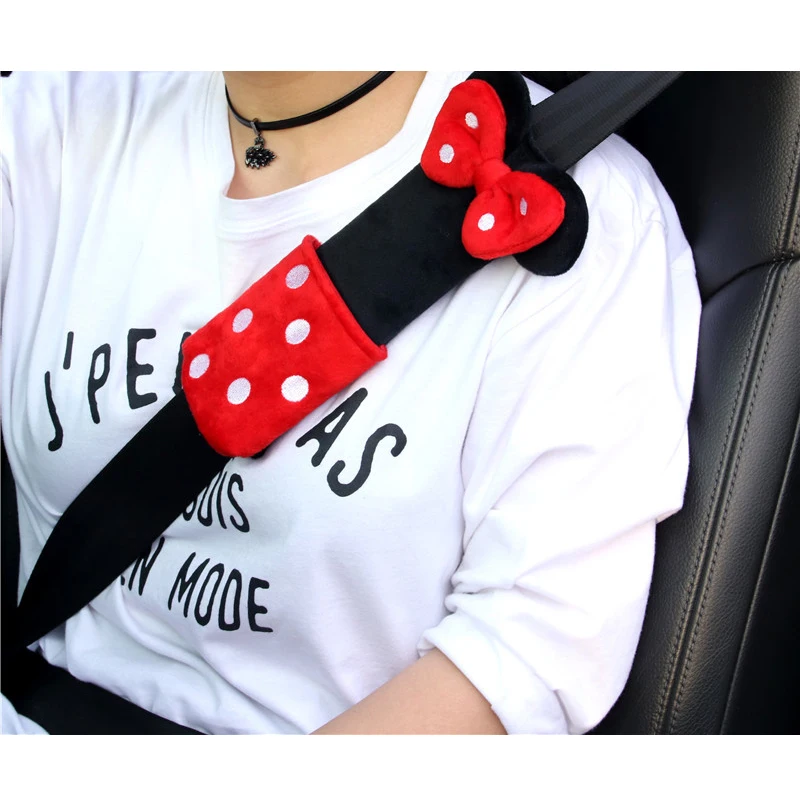 

Car Sefety Seat Belt Cover Cute Cartoon For Women Child Baby Isofix Shoulder Pad Protection Plush Padding Car Accessories