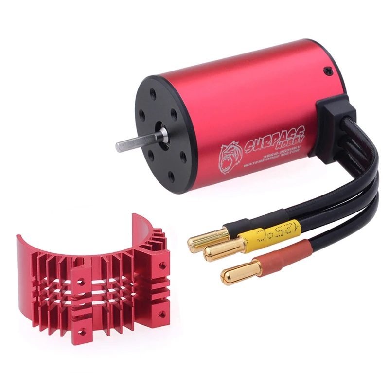 

Surpass Hobby Kk Waterproof Combo 3660 2600Kv Brushless Motor with Heat Sink 60a Esc for 1:10 Rc Car