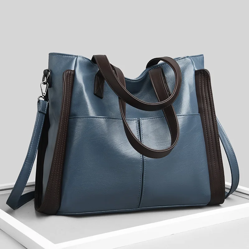 

Luxury Soft Leather Women Handbag High Quality Durable PU Leather Shoulder Bag Fashion Large Capacity Women Casual Tote Bag