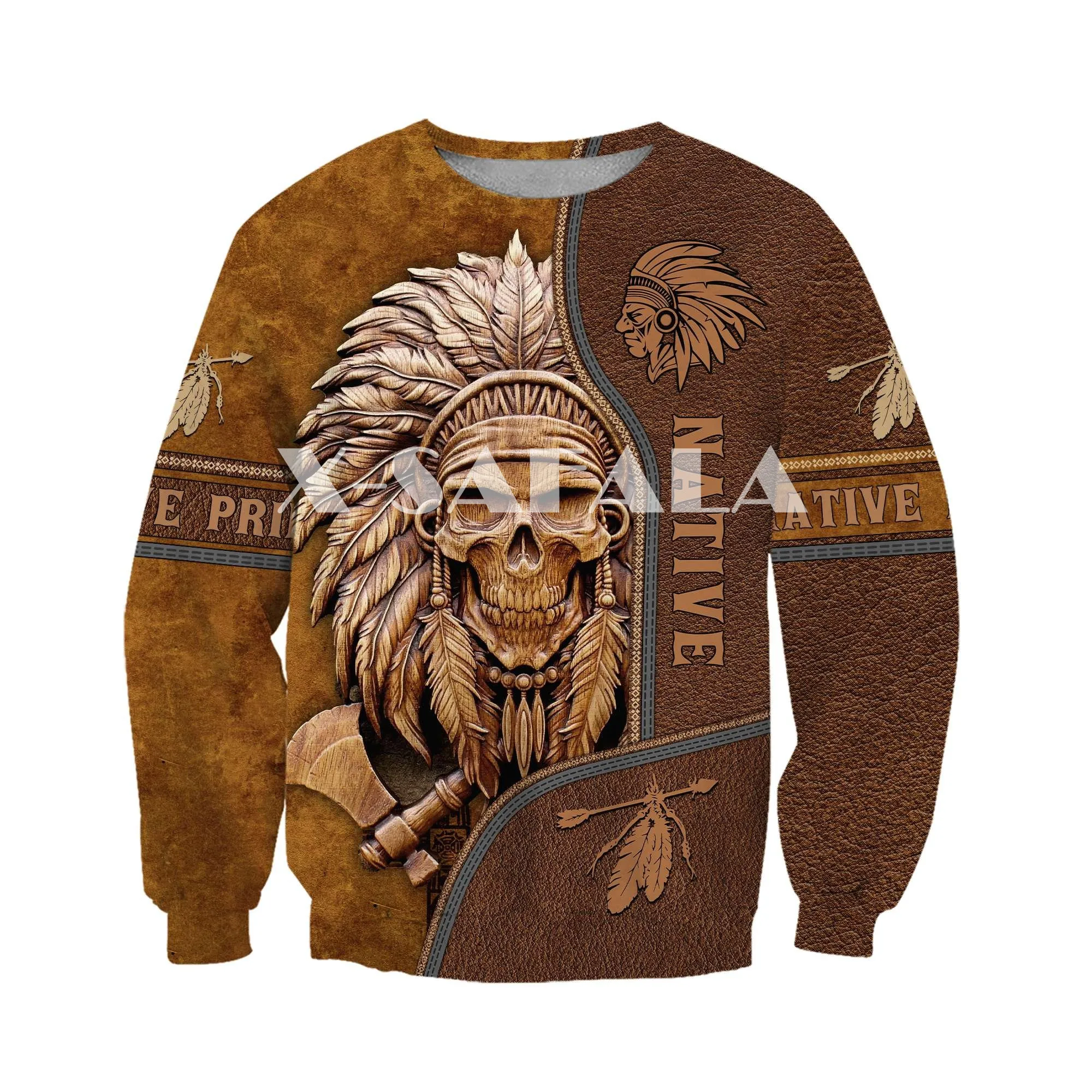 

Native Indian Skull Trippy 3D Print XS-7XL Hoodie Man Women Harajuku Outwear Zipper Pullover Sweatshirt Unisex2