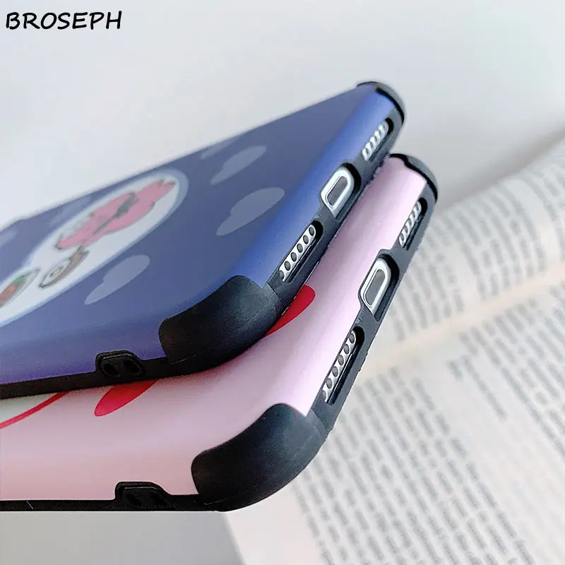 Cute Cartoon Anime Phone Case For iPhone 11 Pro Max X XR XS Soft TPU Love Bear Back Cover 7 8 Plus Fundas |