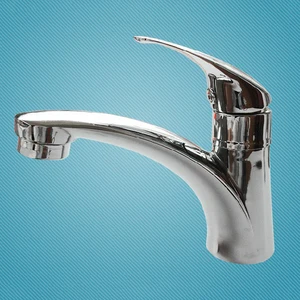 Кран для умывальника, хромированный, Цинковый, с одной ручкой, кран холодной воды для умывальника