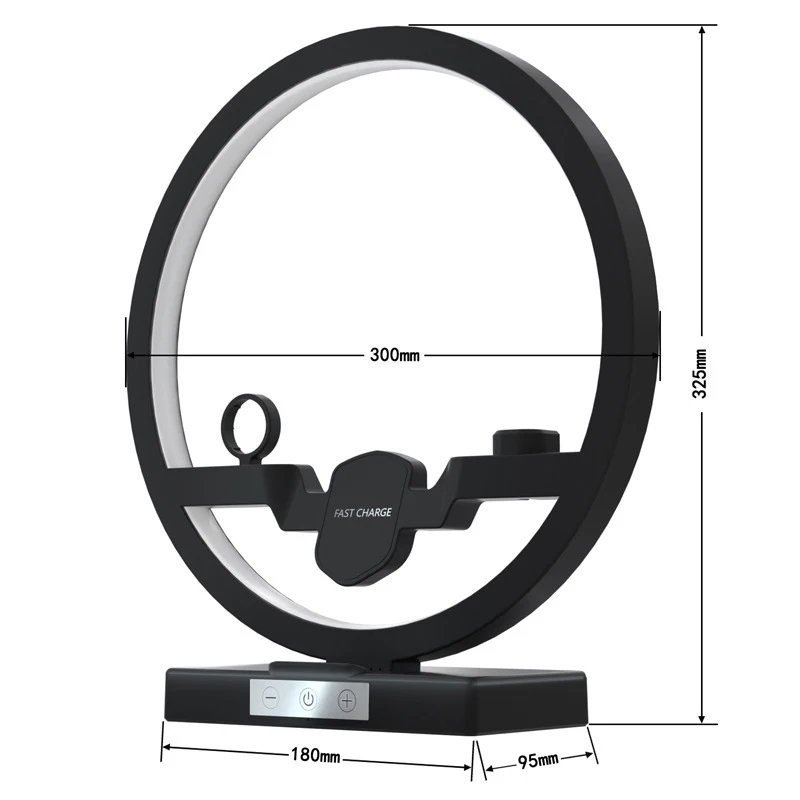 Настольная лампа 3 в 1 быстрая Беспроводная зарядная док-станция для Apple Watch iWatch 5 4 6