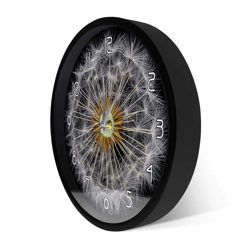 Современные настенные часы с изображением одуванчика ирландской маргаритки