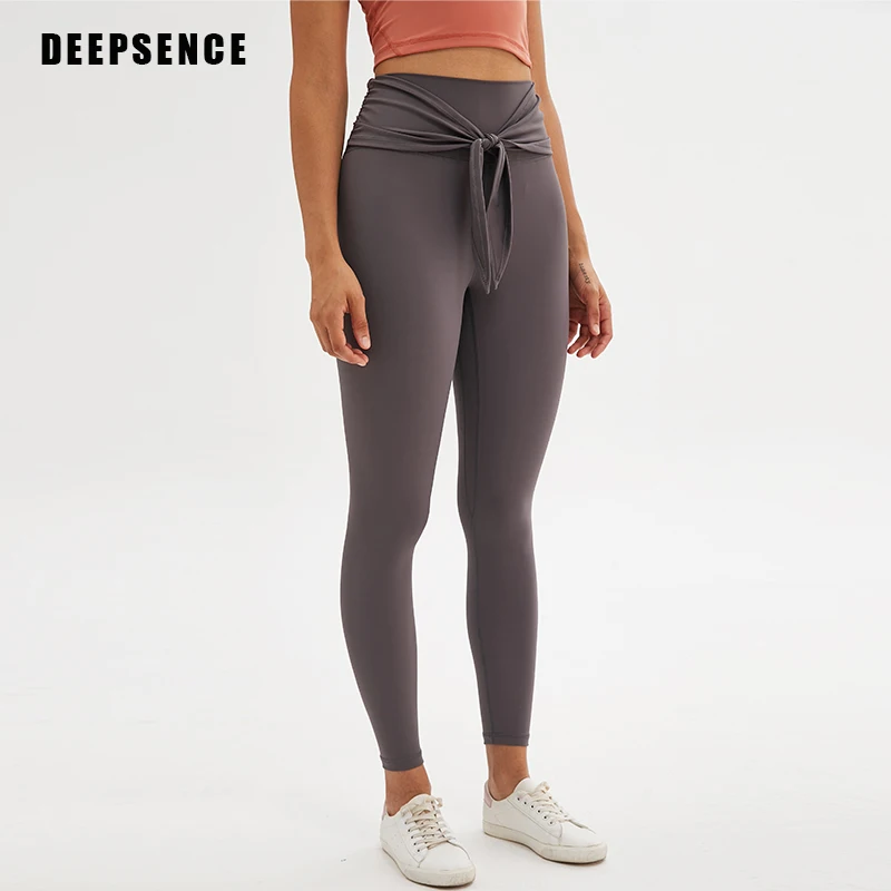 

DEEPSENCE Women Quick Dry Sport Yoga Pants Fitness Running Gym Slim High Waist Push Up Stretch Workout Leggings