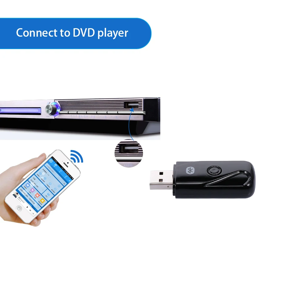 

USB Wireless BT Receiver Converter USB2.0 Audio Receiver Adapter mini USB 2.0 BT receiver Easy to use