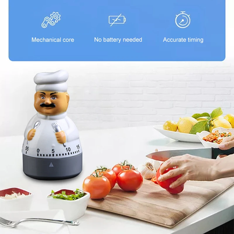 

Creative Timer Easy Operate Kitchen Timer Electronic Timer Cooking Baking Helper Customized Gift Without Battery Kitchen Tools
