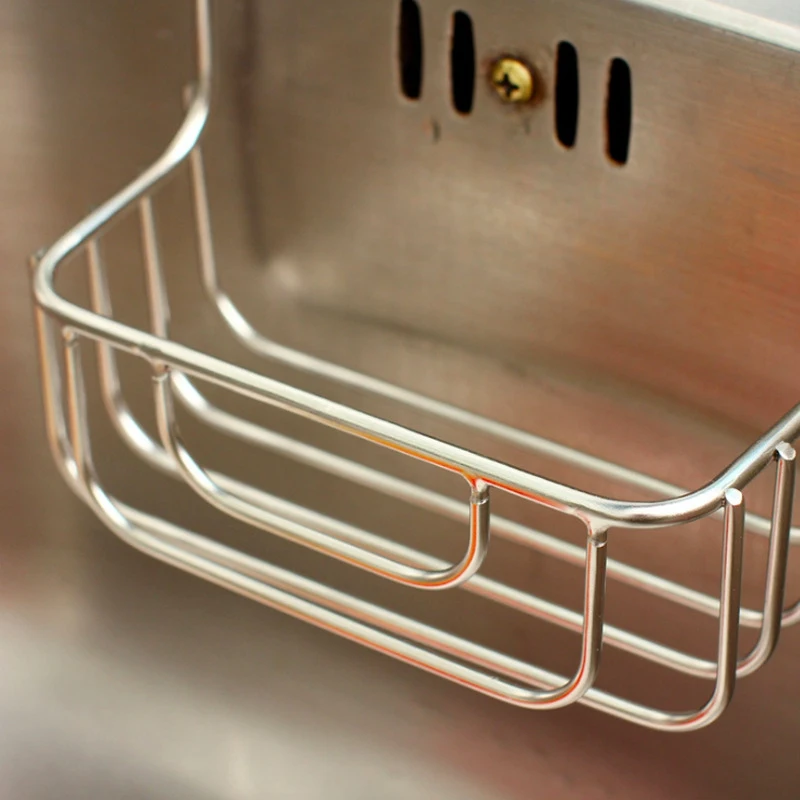 

Kitchen Gadget Double Sink Inner Hanger Dishwasher Sponge Steel Ball Stainless Steel Storage Rack Fruit Rack
