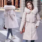 Новинка 2021, толстая длинная парка со съемной меховой подкладкой, зимняя куртка, женская одежда, зимнее теплое хлопковое пальто с капюшоном размером 5XL, 6XL