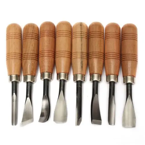 

8Pcs Woodpecker Dry Hand Wood Carving Tools, Professional Woodworking Graver Chisel Kit Gouges Tools