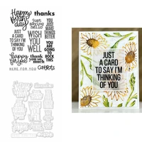 2pcslot xl greetings 3 stamps and dies phrases sentiments wish you well clear stamps for diy scrapbooking craft die cuts 2021