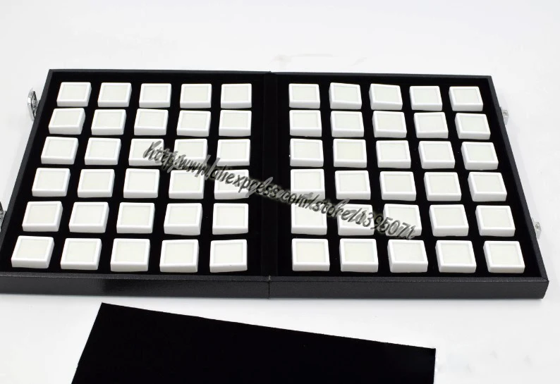 Высококачественный черный контейнер для хранения драгоценных камней из