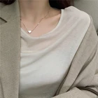 Модное Простое Ожерелье-чокер в форме сердца для женщин и девушек золотистого и серебристого цвета с крестом и круглым кольцом Роскошный дизайнерский ошейник ювелирные изделия подарки