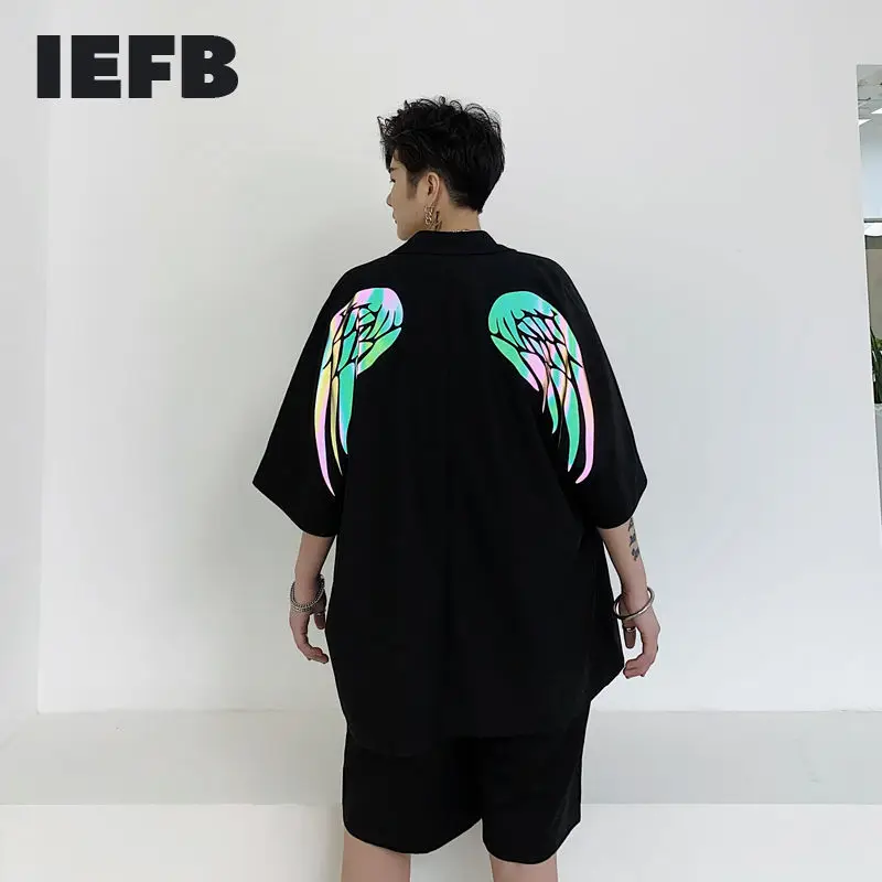 Мужская Летняя одежда IEFB коллекция 2020 года светоотражающие свободные мужские