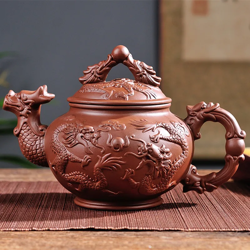 WHYOU большой размер 750 мл Фиолетовый Глиняный Чайник Набор керамика украшение дома