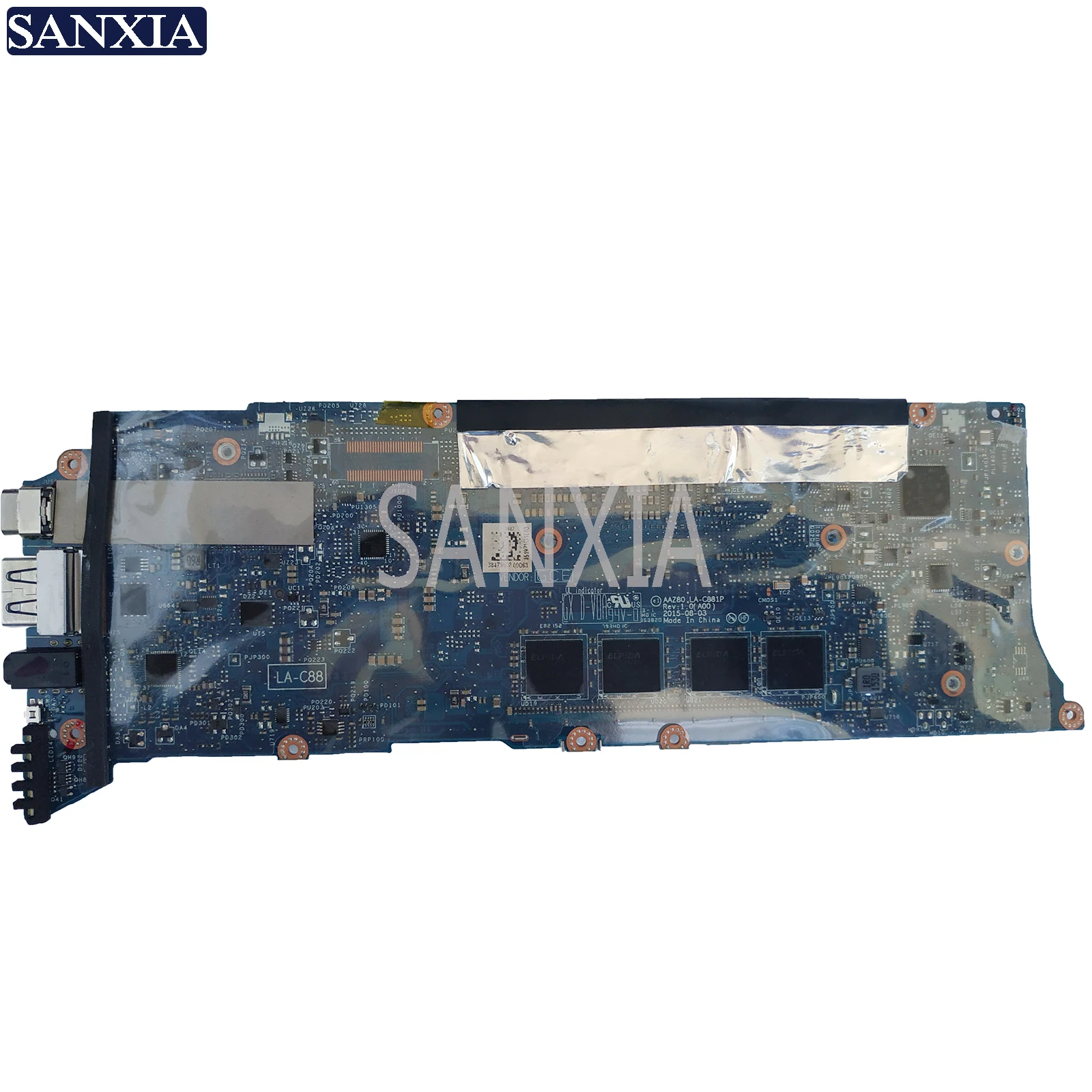 kefu aaz80 la c881p laptop motherboard for dell xps 13 9350 test original mainboard lpddr3 8gb ram i7 6500u free global shipping