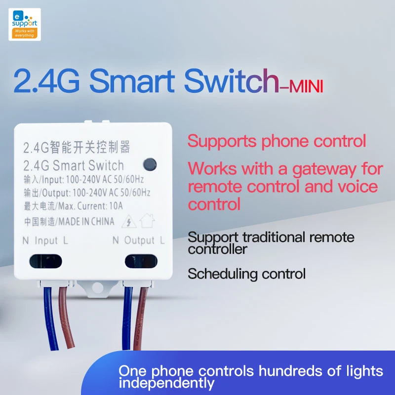 

Aubess BASIC-2.4G Smart Home RM 2.4G Smart Switch Modification Module Bluetooth Protocol eWeLink APP Control