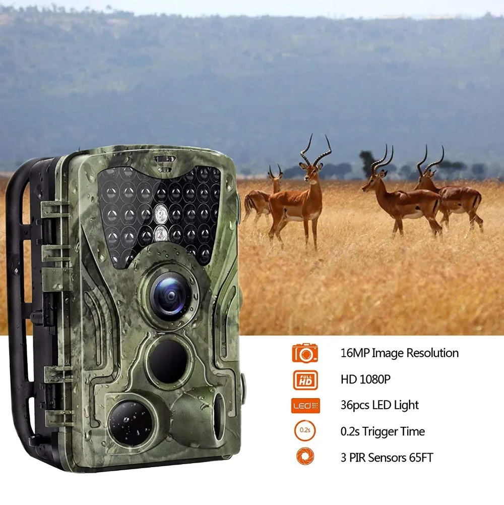 Беспроводная охотничья камера Trail camera s HC801A 16MP 1080P фото ловушка ночного видения дикой природы камеры слежения