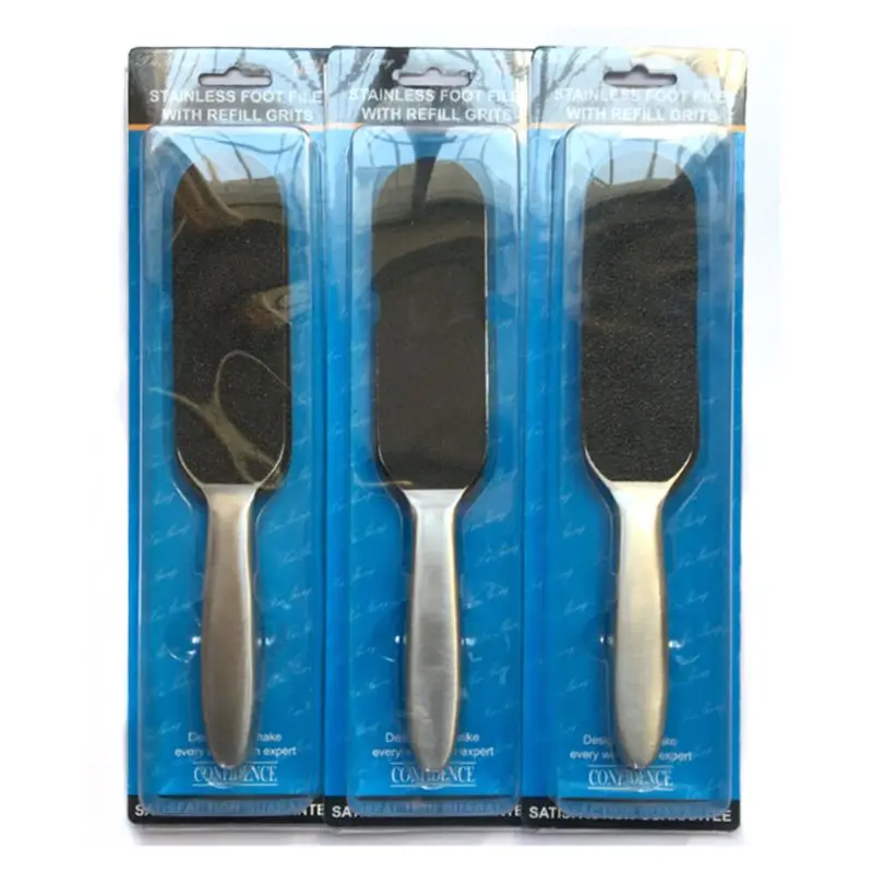 Pedicure Callus Remover Stainless Steel Foot Rasp File 10 Double-Sided Replacement Grits Pad Easy Heel Scrubber M89F | Красота и