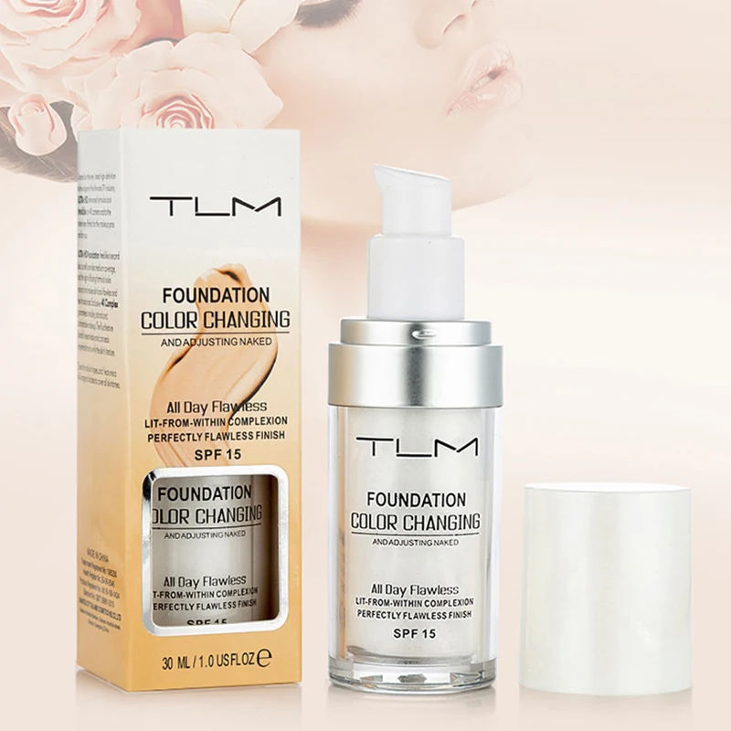 

Temperature Change Color Liquid Foundation Brighten Portable Concealer Long Lasting No Fade EY669