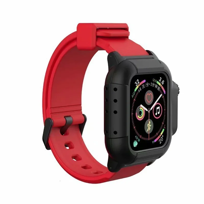 Водонепроницаемый чехол для Apple Watch band 4 iwatch band 42 мм силиконовый ремешок 44 мм 40 мм pulseira браслет умные часы аксессуары петля