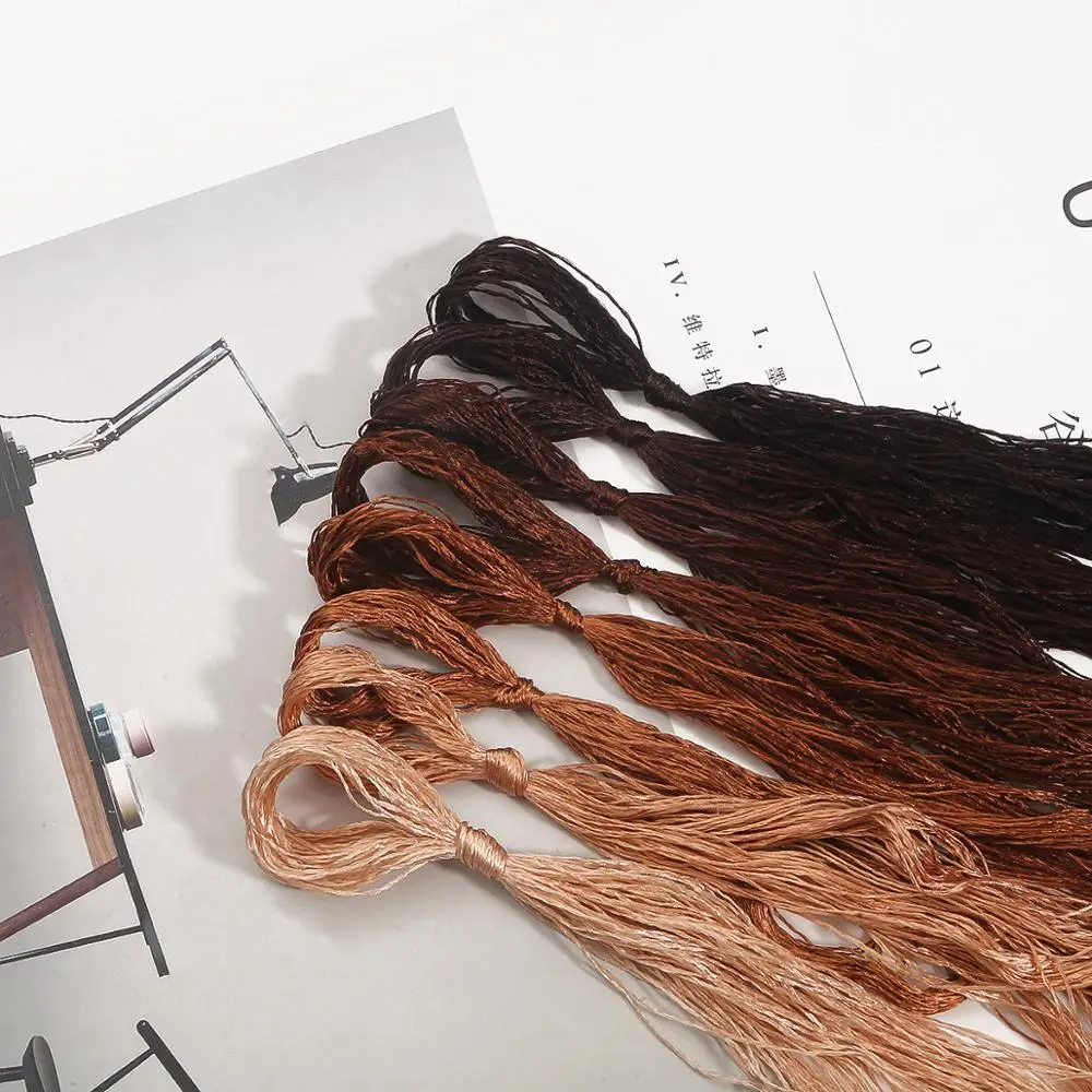 20 м/шт. шелковая вышивка 100% нить спирей маленькие палочки для ручной вышивки