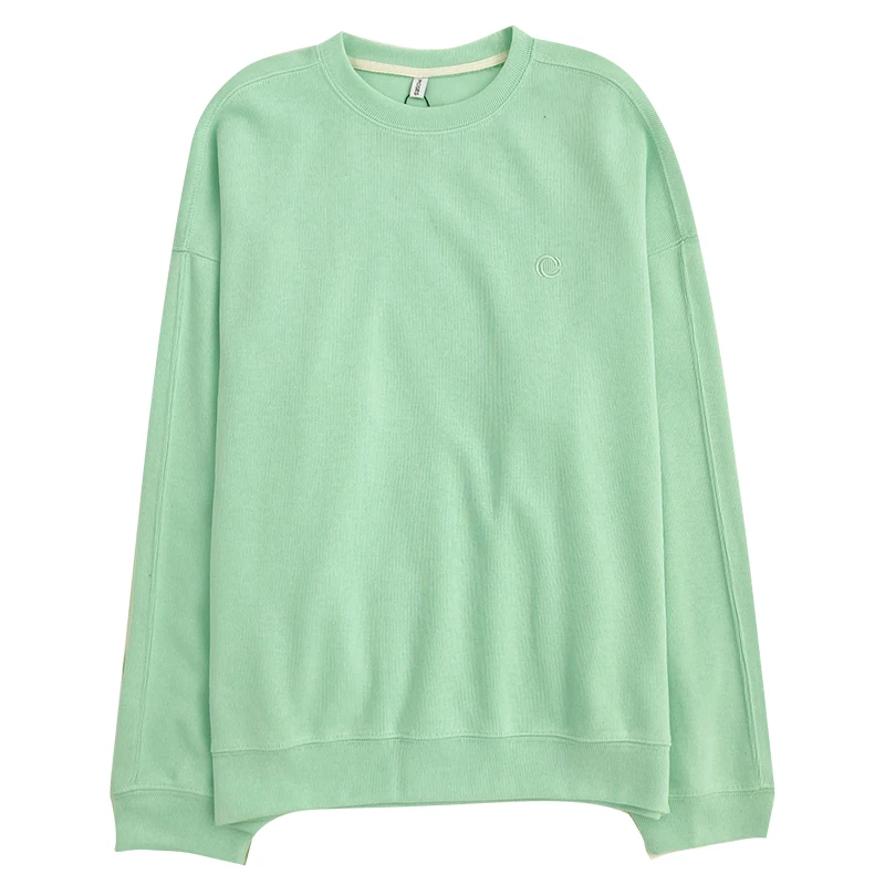 

Sweatshirt Girls Pullover Hoodies Casual Loose Solid Streetwear O-Neck Simple Women Clothing Korea-Style Tracksuit Pink Tops